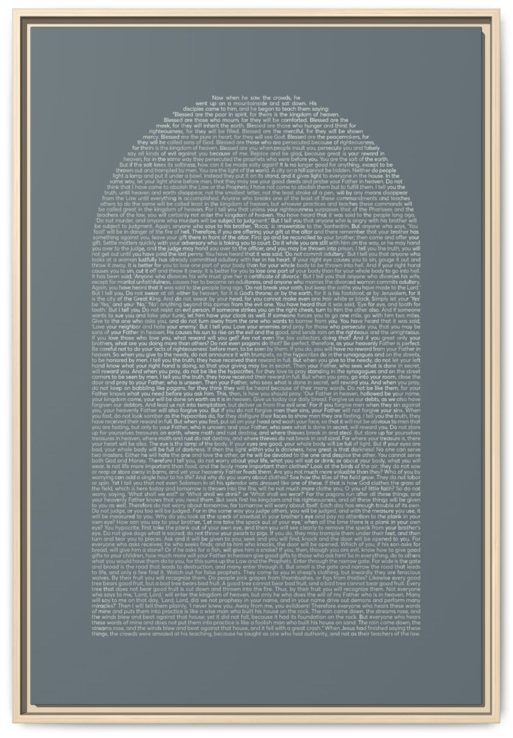 Sermon on the Mount Framed Canvas Print