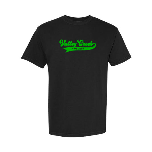 Baseball Script - Green on Black